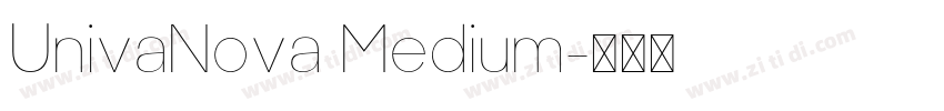 UnivaNova Medium字体转换